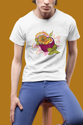 Passion Fruit Pop Graphic Tee -Unisex Classic Crew T-Shirt